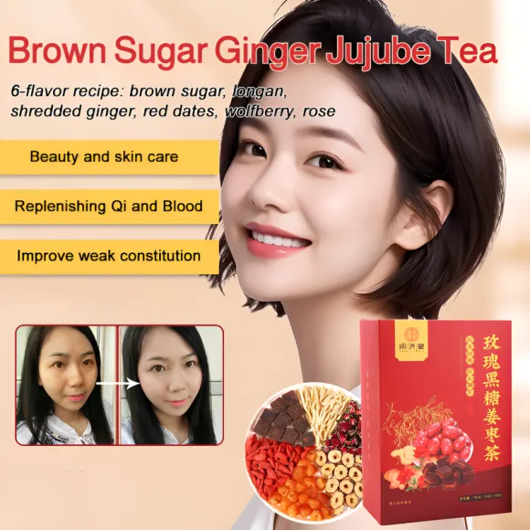 Health Tea Longan Goji Berry Tea Brown Sugar Ginger Tea 黑糖姜枣茶 紅糖姜茶調理大姨媽 月经调理 宫寒