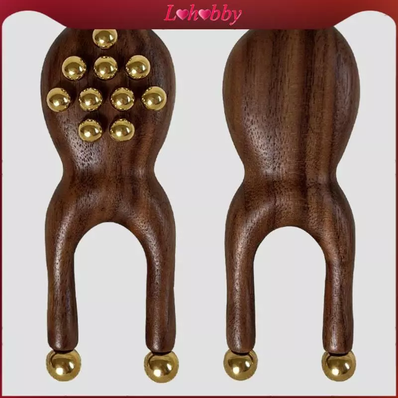 T Shape Massager Body And Face Roller with Handle for Meridian And Muscle