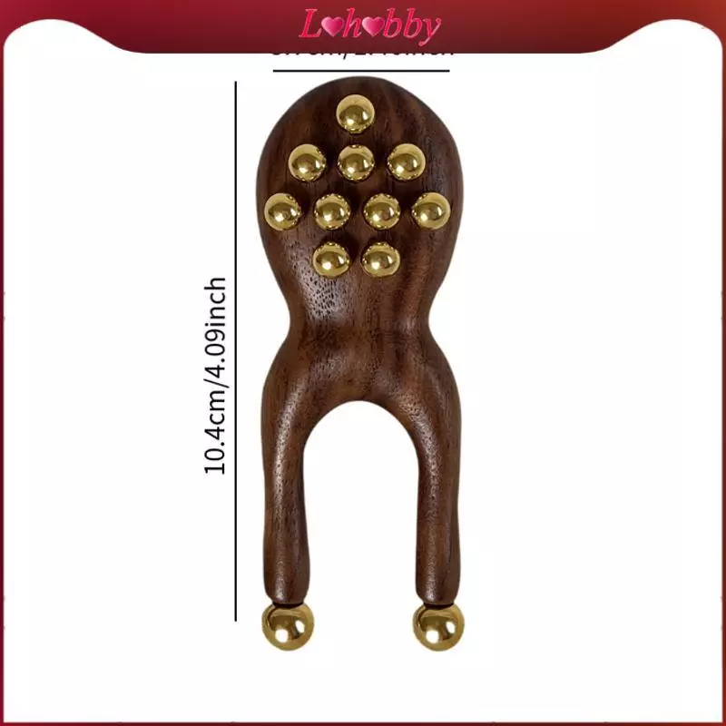 T Shape Massager Body And Face Roller with Handle for Meridian And Muscle