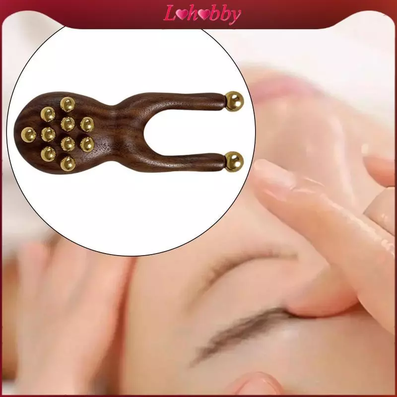 T Shape Massager Body And Face Roller with Handle for Meridian And Muscle