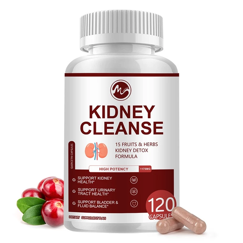 Minch Kidney Cleanse Pills Kidney Health Supplement Detox & Repair 15 in 1 Urinary Tract Health Support, Supports Bladder & Fluid Balance