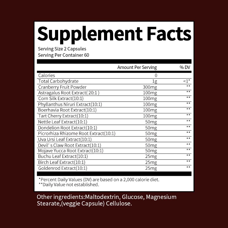 Minch Kidney Cleanse Pills Kidney Health Supplement Detox & Repair 15 in 1 Urinary Tract Health Support, Supports Bladder & Fluid Balance