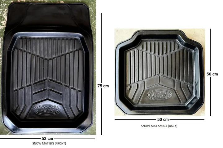 READY STOCK CAR RUBBER SNOW MAT TRAY TYPE FRONT AND BACK UNIVERSAL FITTING