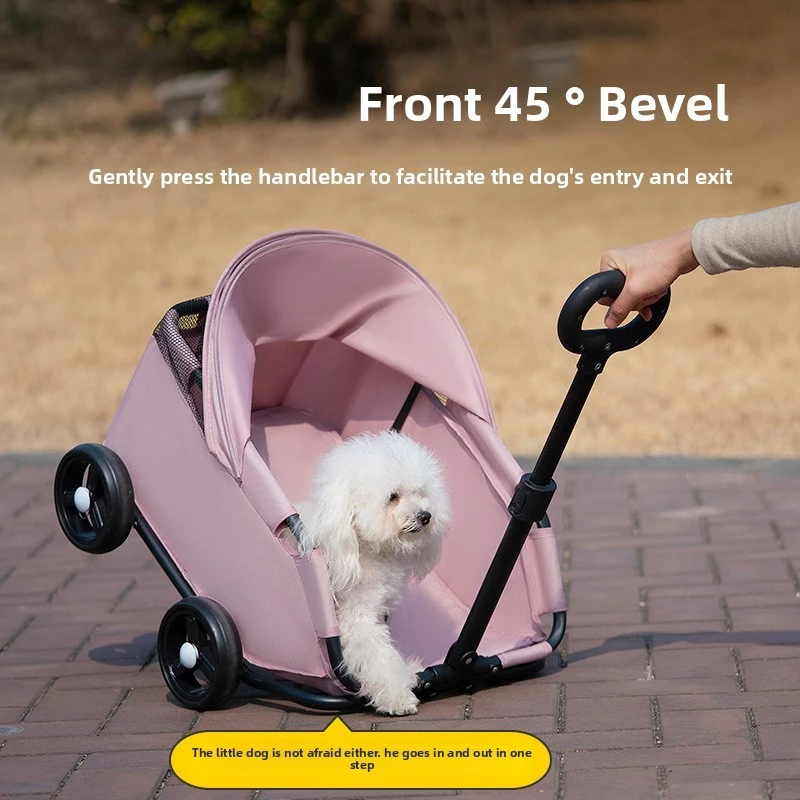 Small Pet Trolley Dog Cat Outdoor Small Dog Pet Cart Lightweight Foldable
