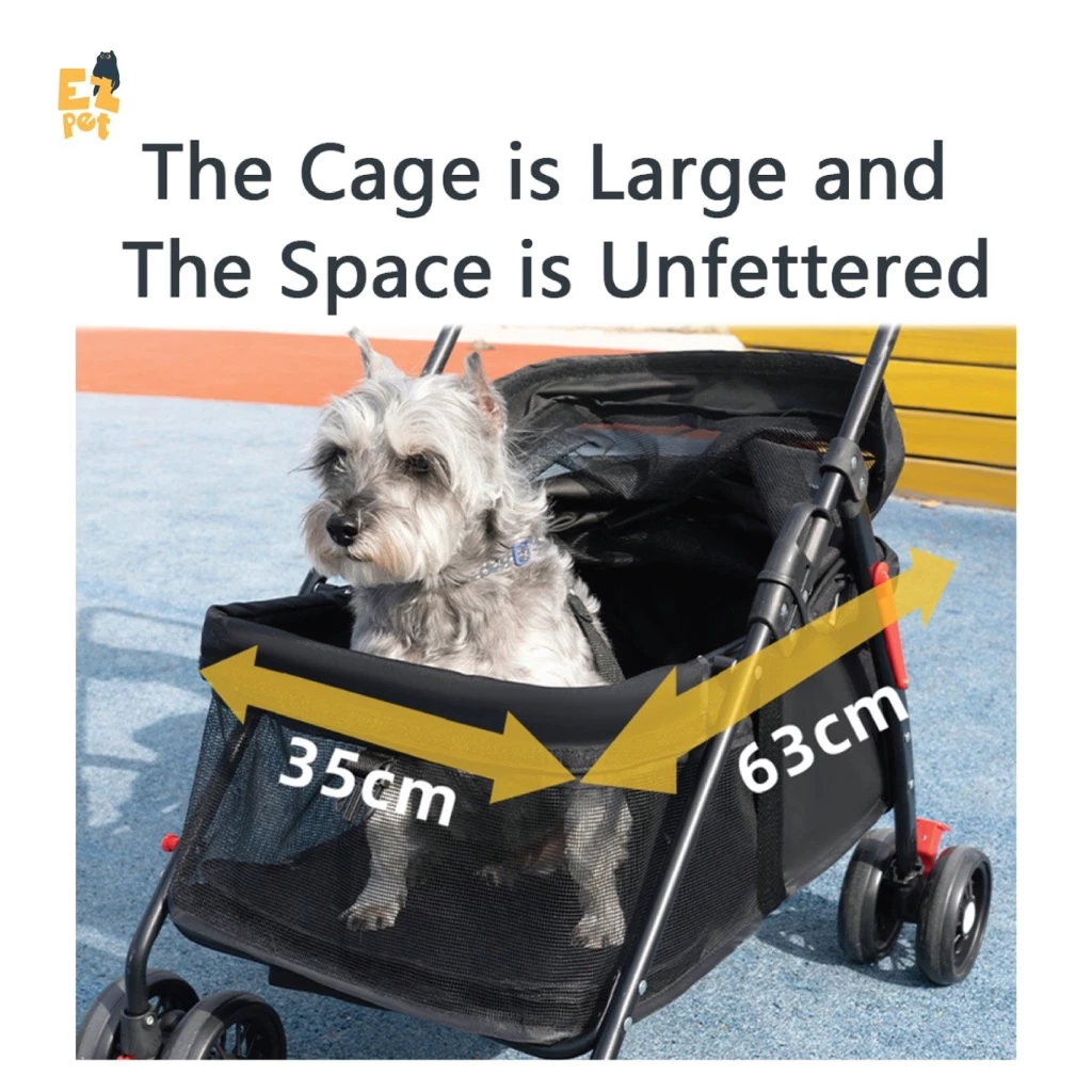 Pet Trolley Troli Kucing Foldable Pet Strollers Travel Pet Carrier Dog Bag Kucing