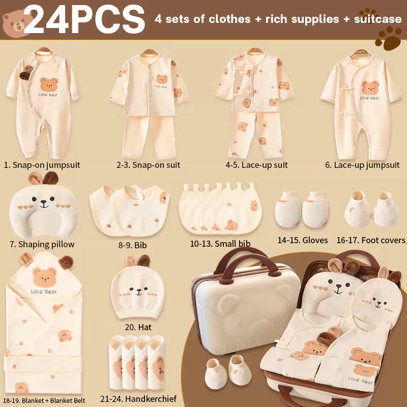 Baby Gift Set Newborn Baby Clothes Set With Suitcase Hamper Baby Hadiah Newborn