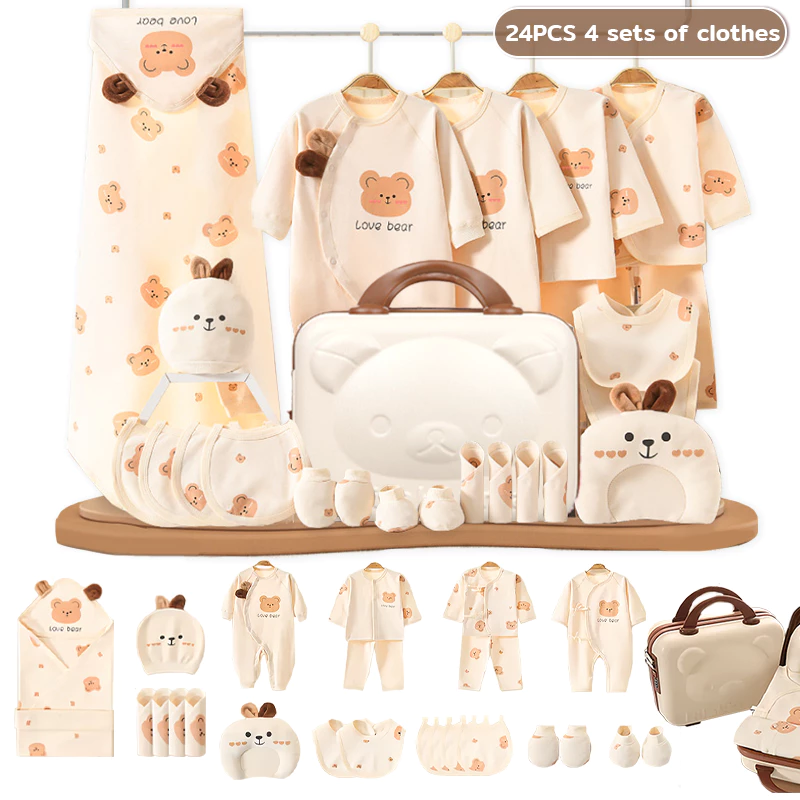 Baby Gift Set Newborn Baby Clothes Set With Suitcase Hamper Baby Hadiah Newborn