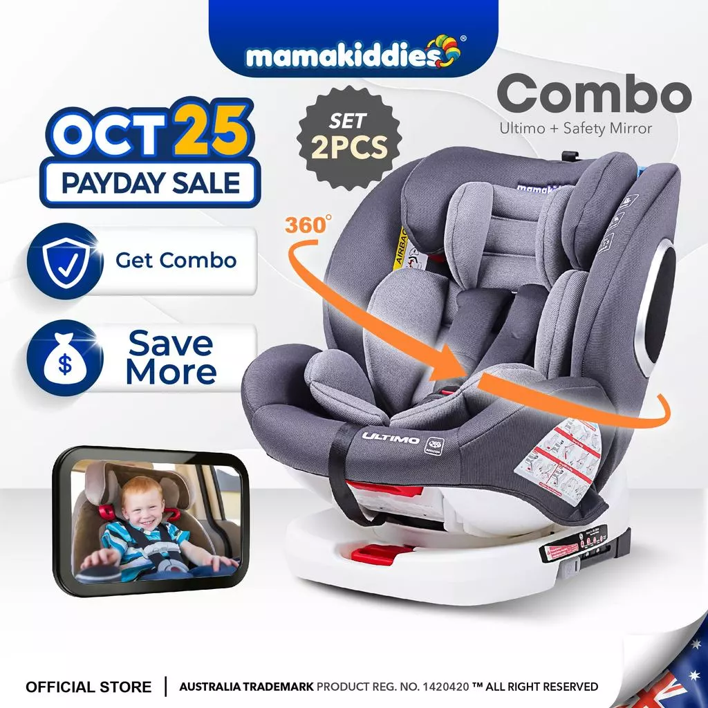 mamakiddies ULTIMO Baby Car Seat Isofix 360 Newborn to 12 Years Old Car Seat Baby Kereta Bayi Budak
