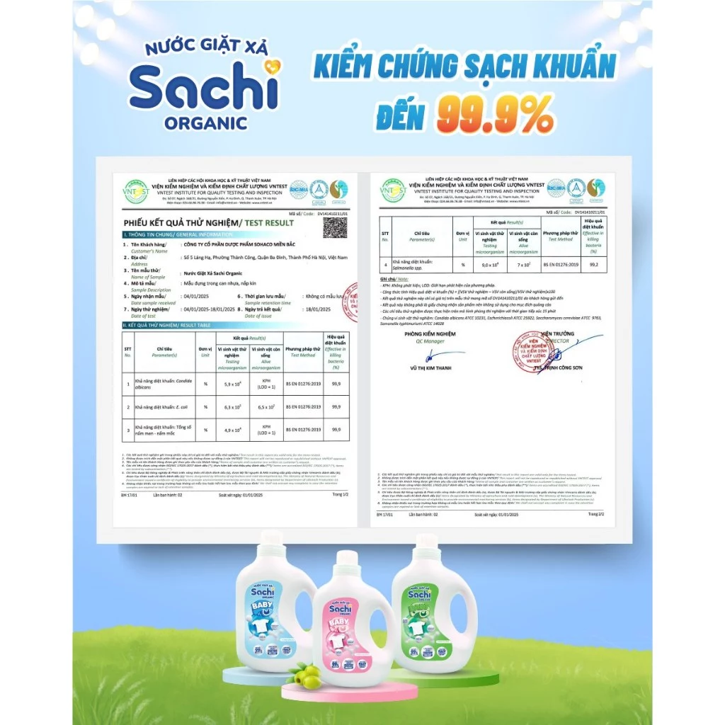 Sachi Organic Baby Laundry Detergent Mild Fragrance, Cleans