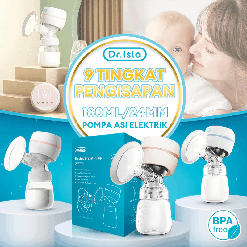 Dr.Isla Electric Breast Pump Handfree Portable Breast Pump Massager Painless Electric Pump Wireless Pam Susu