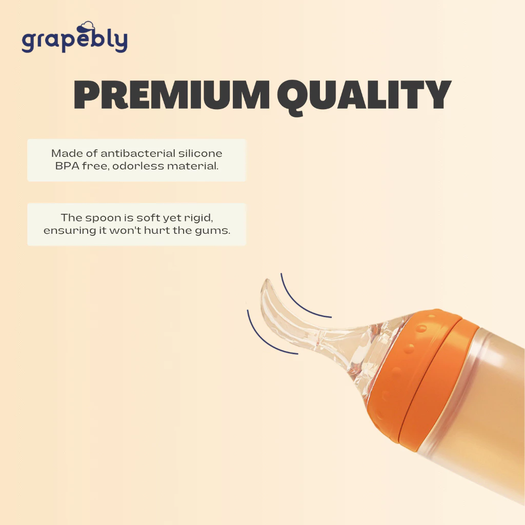 Grapebly Baby Silicone Food Feeder 120ml