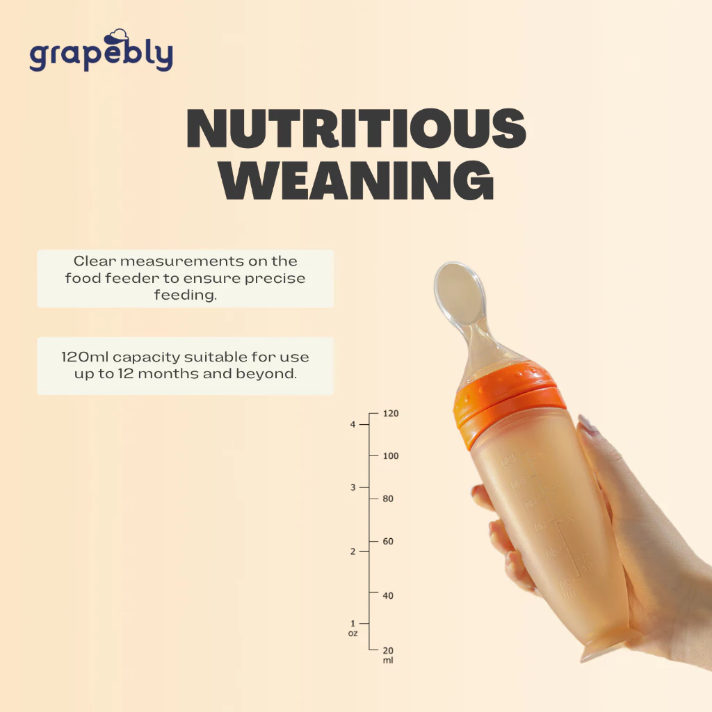 Grapebly Baby Silicone Food Feeder 120ml