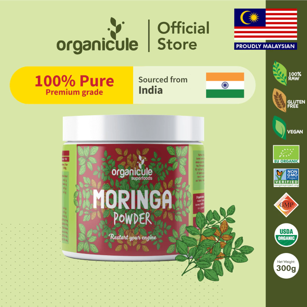 Organicule Moringa Powder [200g] | Improves Skin | Immunity & Anti-Inflammatory | 100% Authentic