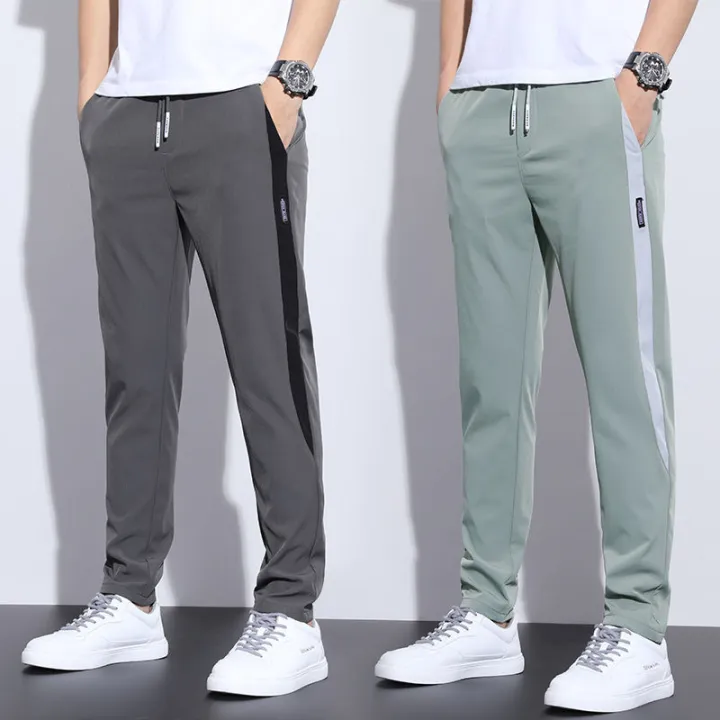 Ready Stock Malaysia Fall Casual Trousers Men's Spring and Autumn 2022 New Trend Straight Loose Suit Pants Men's Sports Pants Long Pants for Men
