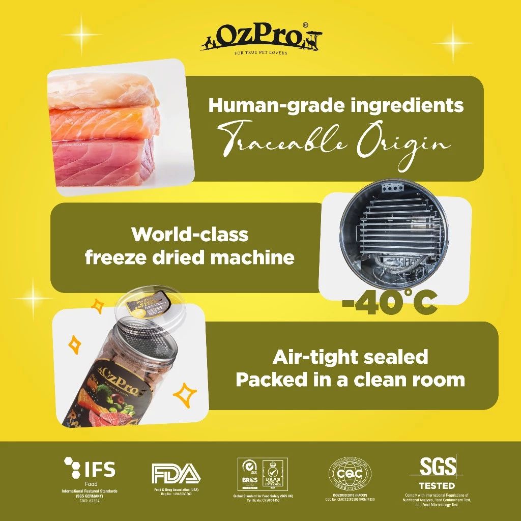 OzPro RawFeast Freeze Dried Pet Dog Cat Kitten Food Premium
