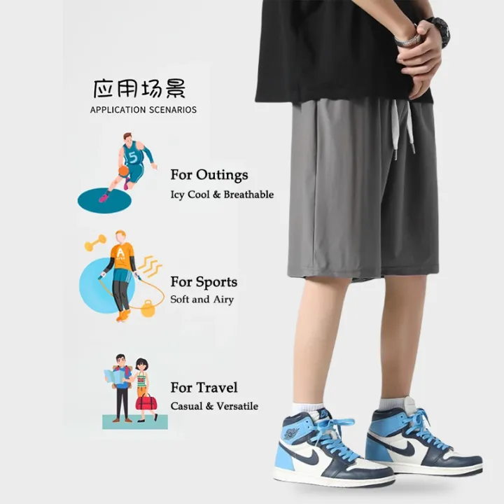 DS M-5XL Five-colors Men Casual Shorts Seluar Lelaki Fashion Comfortable Seluar Pendek Lelaki Dewasa