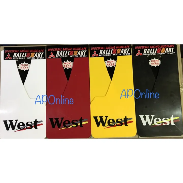 Universal Racing Mudflap (Black / Red / White / Yellow) (1SET 2PCS