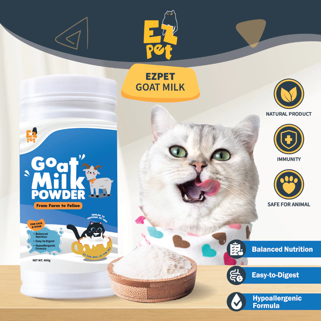 Goat Milk Powder  From Farm to Feline Pet Milk Midalac Goat Milk Cat Dog Susu Kambing Kitten Susu Kucing