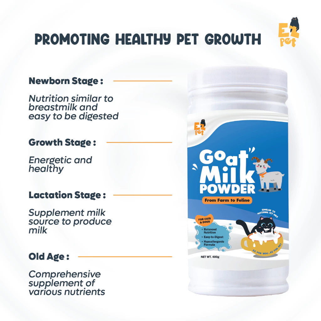 Goat Milk Powder  From Farm to Feline Pet Milk Midalac Goat Milk Cat Dog Susu Kambing Kitten Susu Kucing