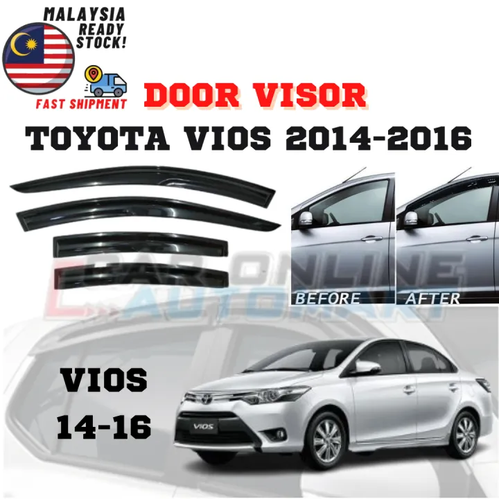 TOYOTA VIOS 2014-2016 DOOR VISOR MUGEN (4 PCS)
