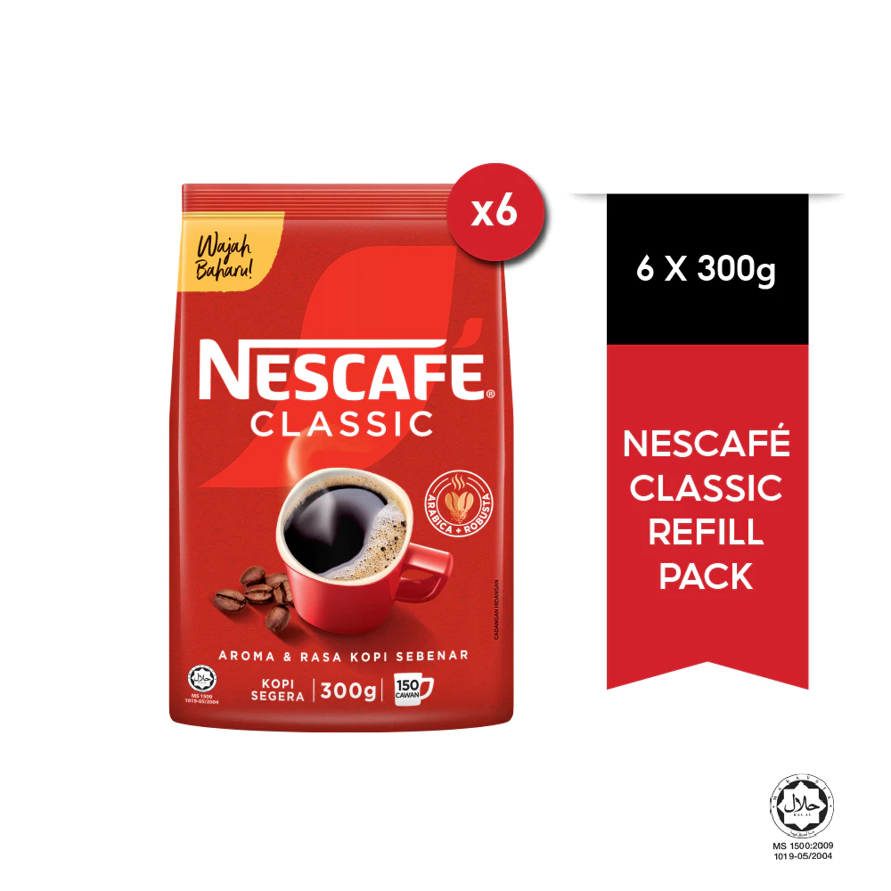 Bundle 6 NESCAFE Classic Refill Pack 300g