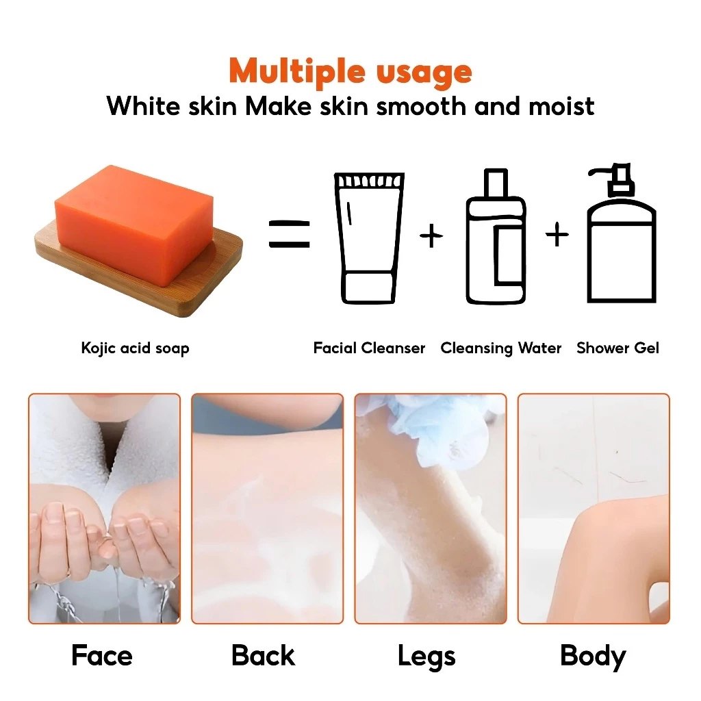 Kojic Acid soap Skin Lightening Soap brightening whitening reduce scar Handmade Essential Oil