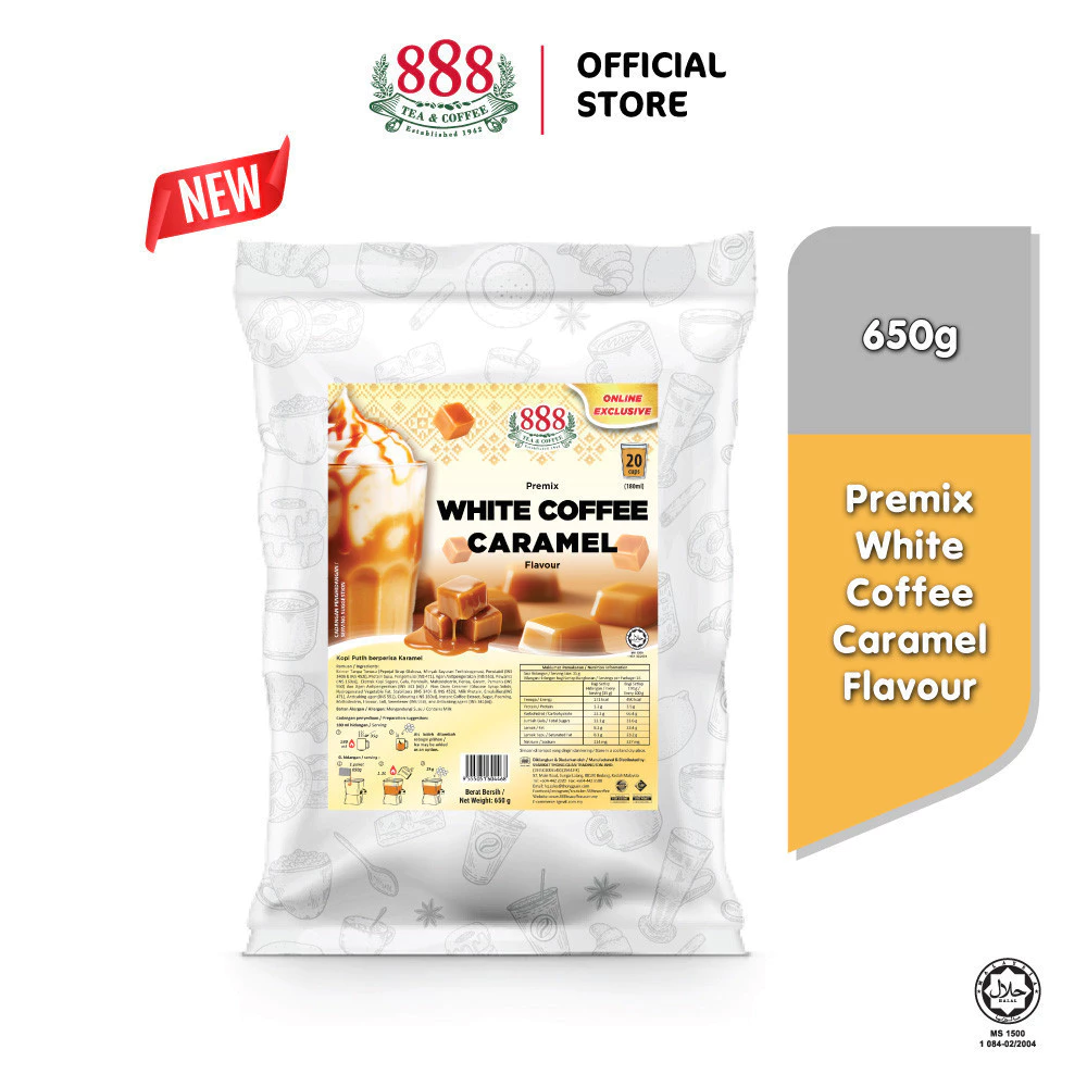 888 Premix White Coffee Caramel