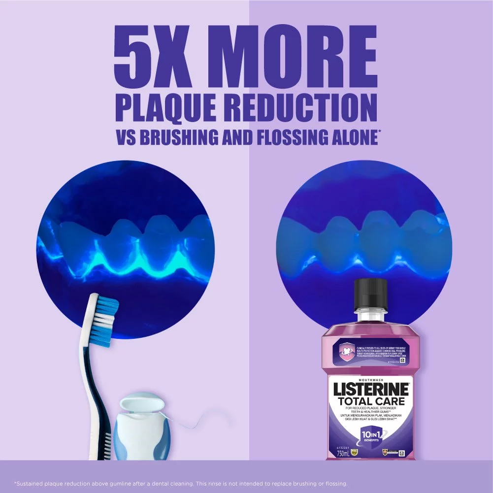 [Bundle of 2] Listerine Total Care Mouthwash 750ml