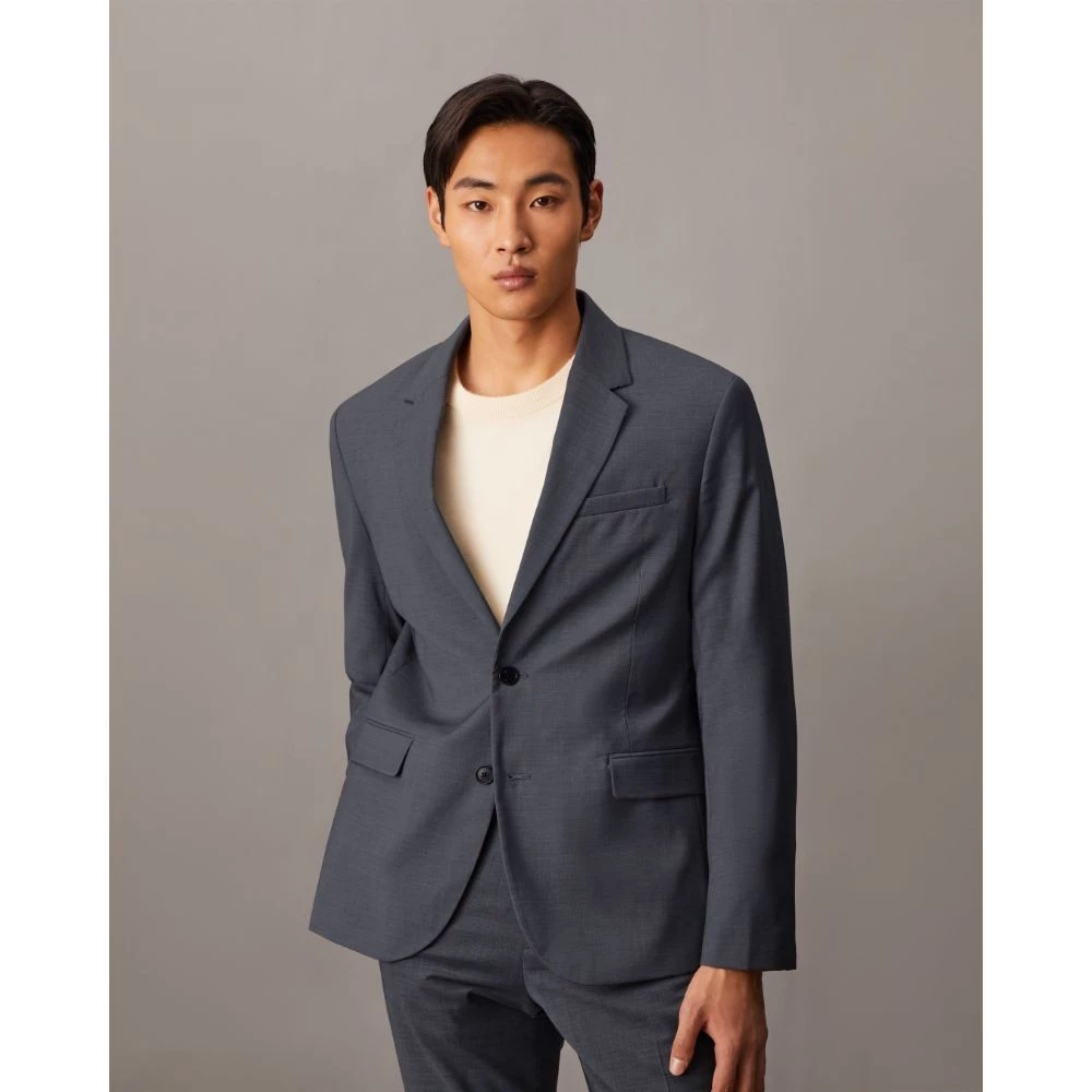 CALVIN KLEIN Refined Wool Slim Blazer Slim Fit Mens