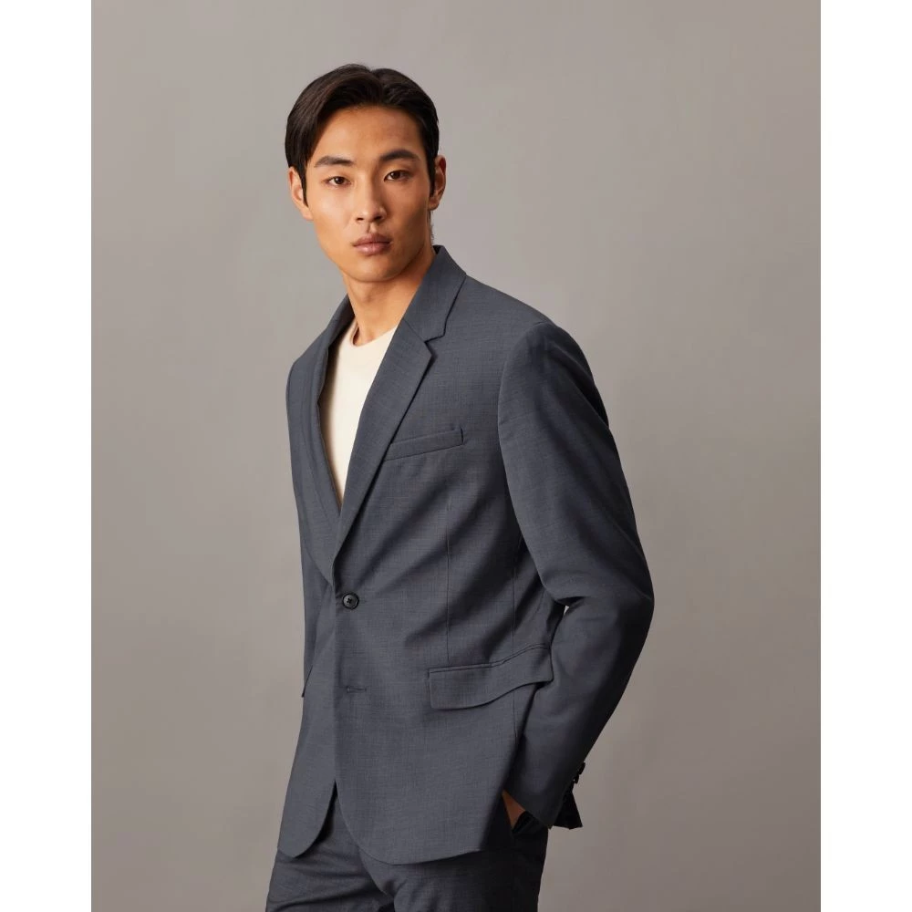 CALVIN KLEIN Refined Wool Slim Blazer Slim Fit Mens