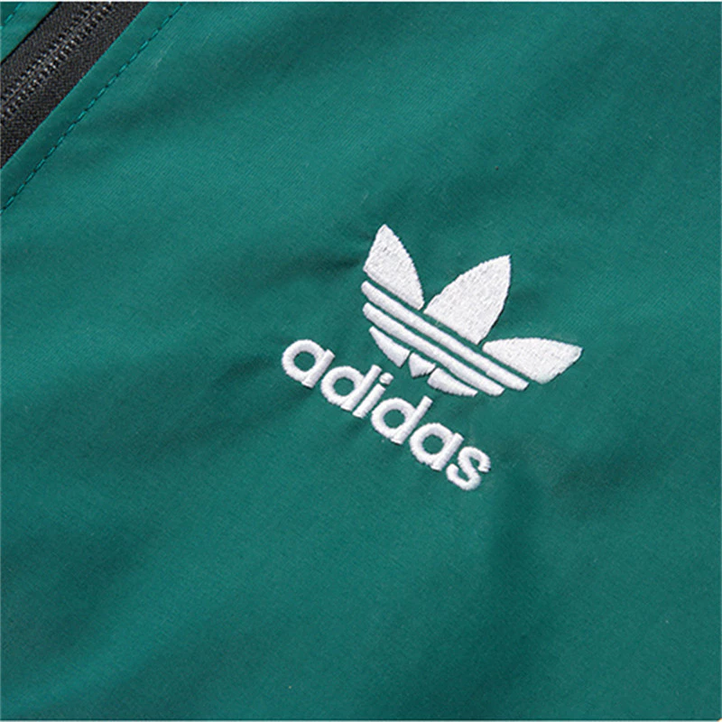 Embroidered Logo Adidas 100%Original Mesh Inner Lining Couple Jackets Jacket for Women Plain Jacket with Zip Bomber Jacket Windbreakers