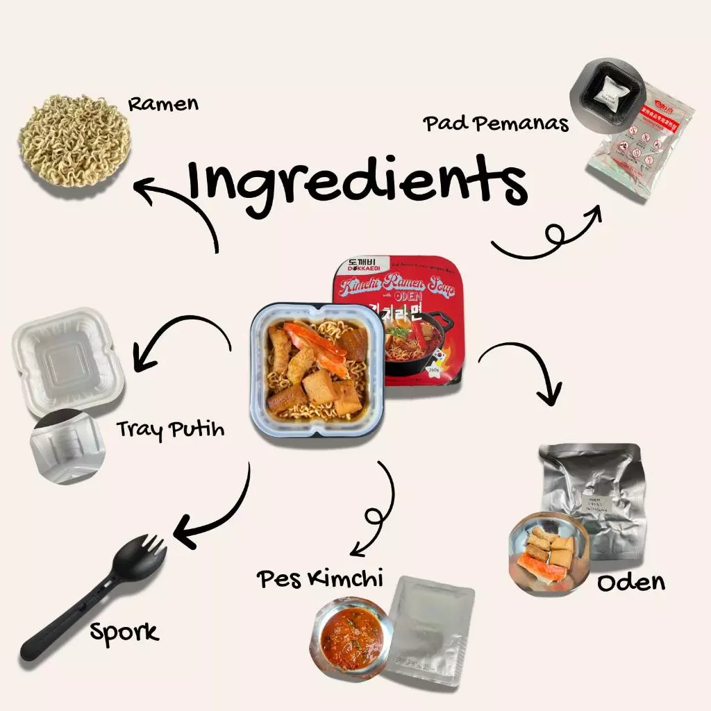 DOKKAEBI Halal Ramen Dakgalbi Jajangmyeon Kimchi Ramen Self-Heating Korean Ramyeon Instant Food