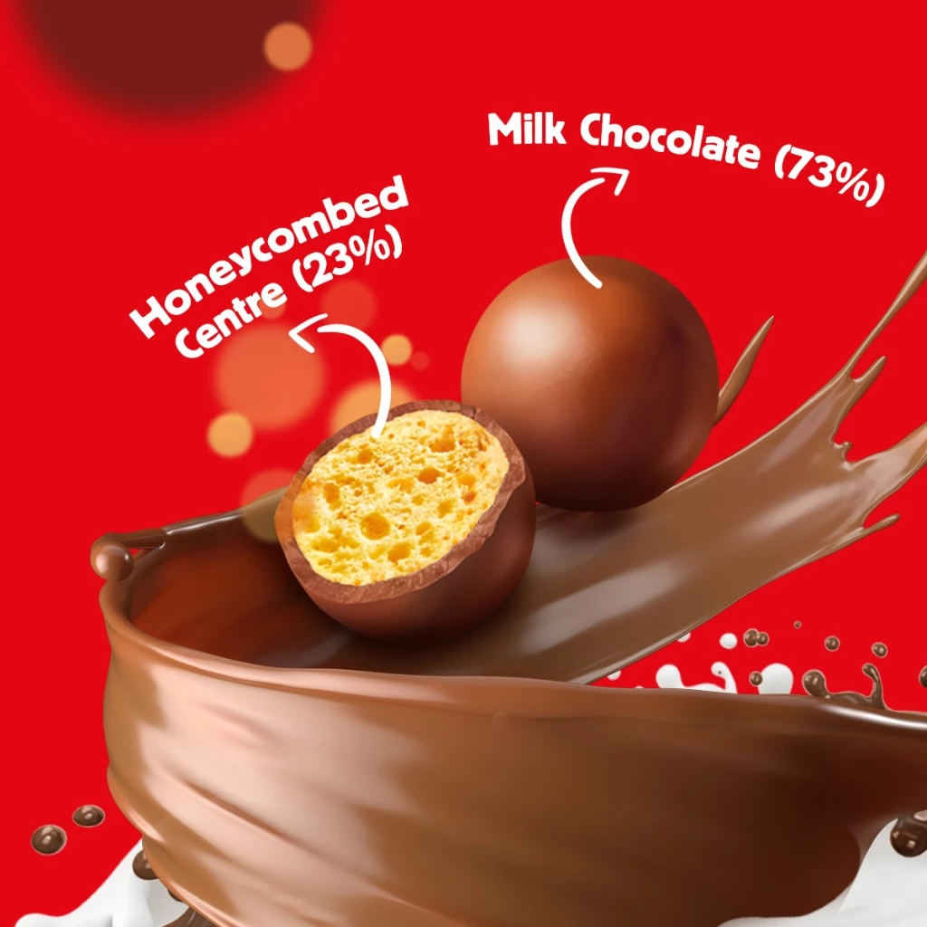 (Bundle of 3) Maltesers Milk Chocolate Share Bag 150g Chocolate - Crispy