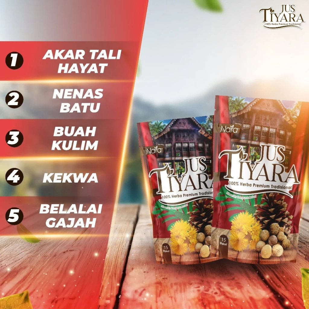 ( JUS TIYARA ) - Akar Tali Hayat Minuman Herba Tradisional Berkualiti Tinggi & Premium