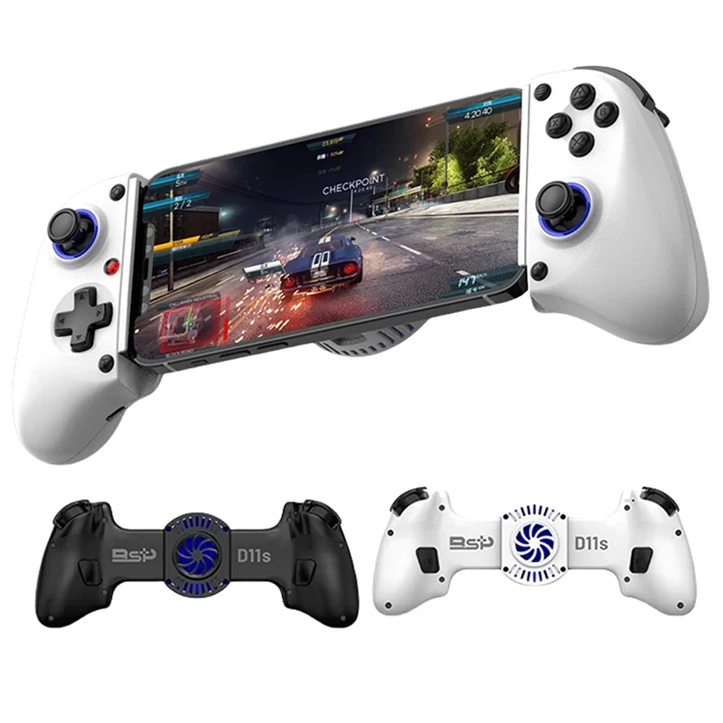 D11 Wireless Mobile Gamepad Controller Hall Effect Joystick Type-C Stretchable Gamepad for Android and More