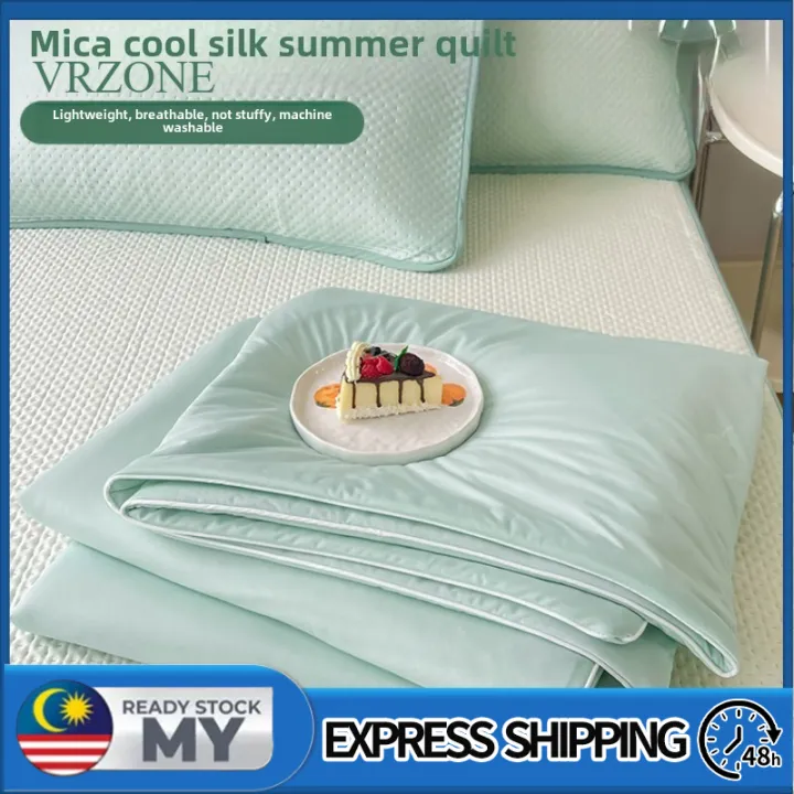 1pc Cool Ice Silk Air Conditioning By Summer Cool By Thin Quilt Summer By Single Student Dormitory Double Bed