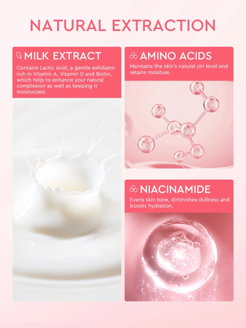 Glad2Glow Milk Amino Acid Gentle Cleanser Face Wash Brighten Hydrating pencuci muka skincare facial wash Oil Control