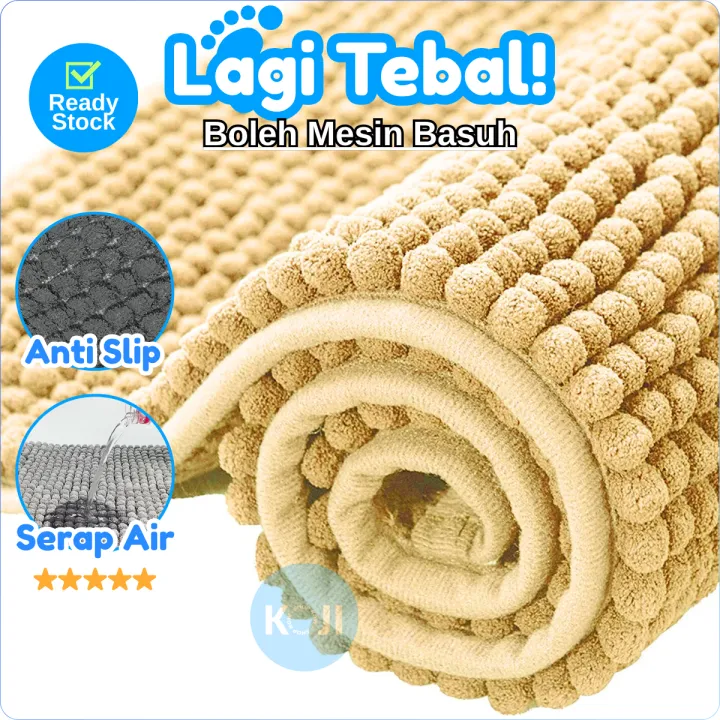 💎Premium Thicker💎 Microfiber Floor Mat Microfibre Carpet Anti Slip Rug Kitchen Alas Kaki Toilet Mat Bathroom Mat 防滑地垫地毯
