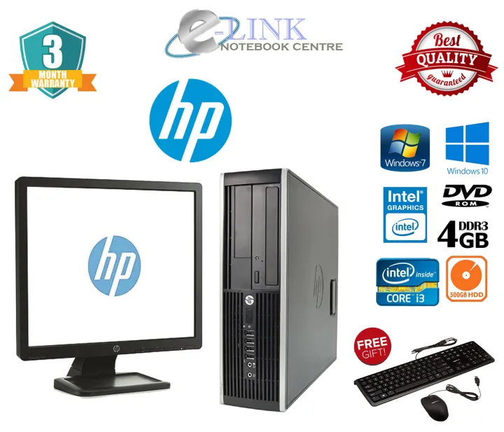 (HP i3 2rd Generation Full Set PC Refurbished )