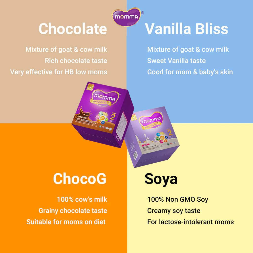 Milk Booster MOMMA® Pregolact® ChocoG - 21 Sachets (2 Unit) Tambah Susu Badan