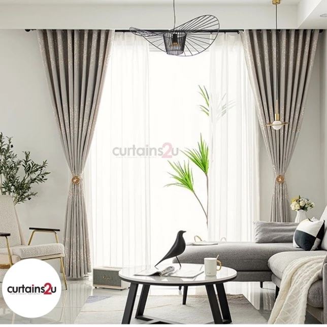 Euro Money tree Design dim out curtains ready-made for Sliding & Window