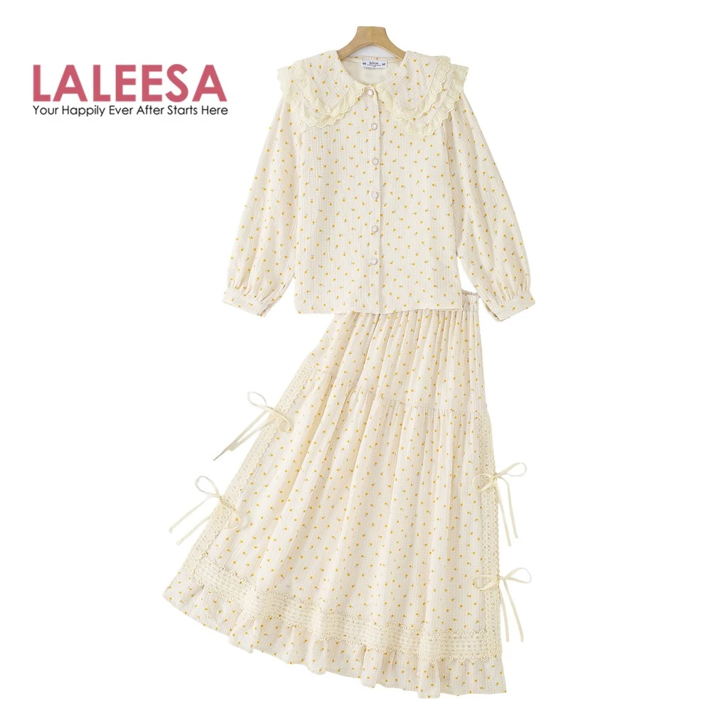 LALEESA Set Elizabeth Whimsy Blouse And Skirt Muslimah Set Wear
