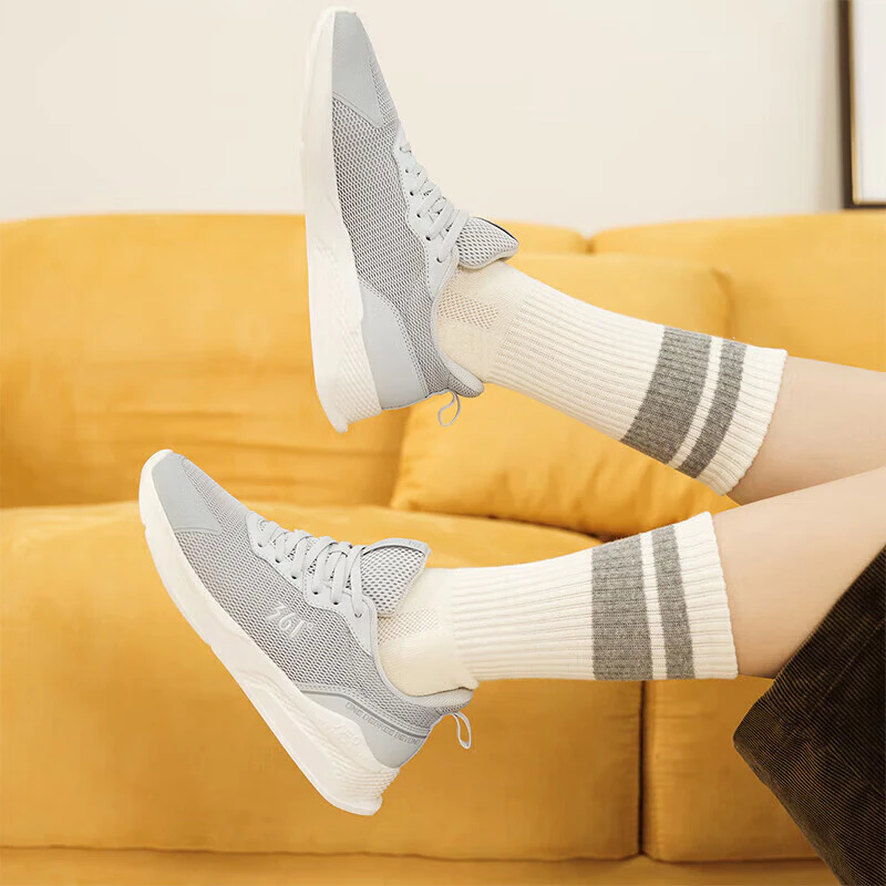 361 Degrees Women's Running Sports Shoes Mesh Breathable Light Outdoor Casual Sneakers Female 682116701F