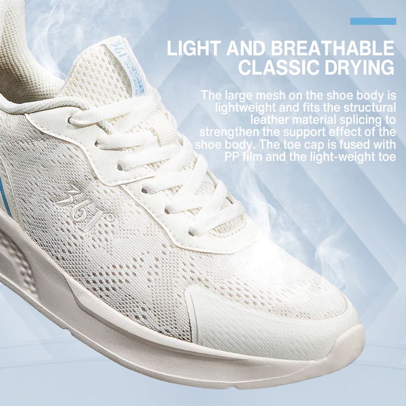 361 Degrees Women's Running Sports Shoes Mesh Breathable Light Outdoor Casual Sneakers Female 682116701F
