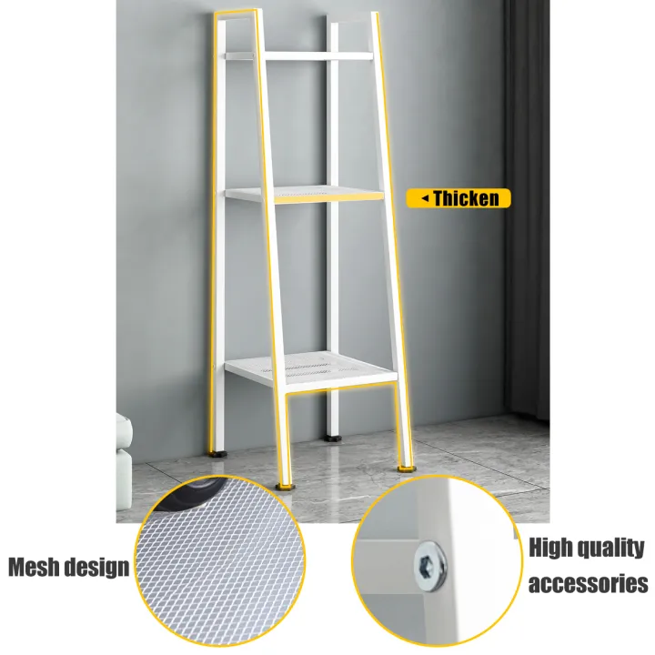 WAROOM 4/5 Tier Trapezoidal Shelves Storage Rack Metal BookShelf Home Rack Kitchen Rack Rak Serbaguna Rak Buku Rak Besi