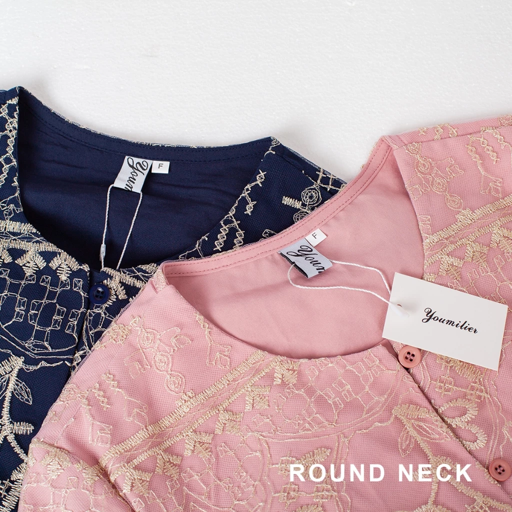 Elegant Malaysian Lace Kebaya Set with Outer Lining - Floral Embroidery