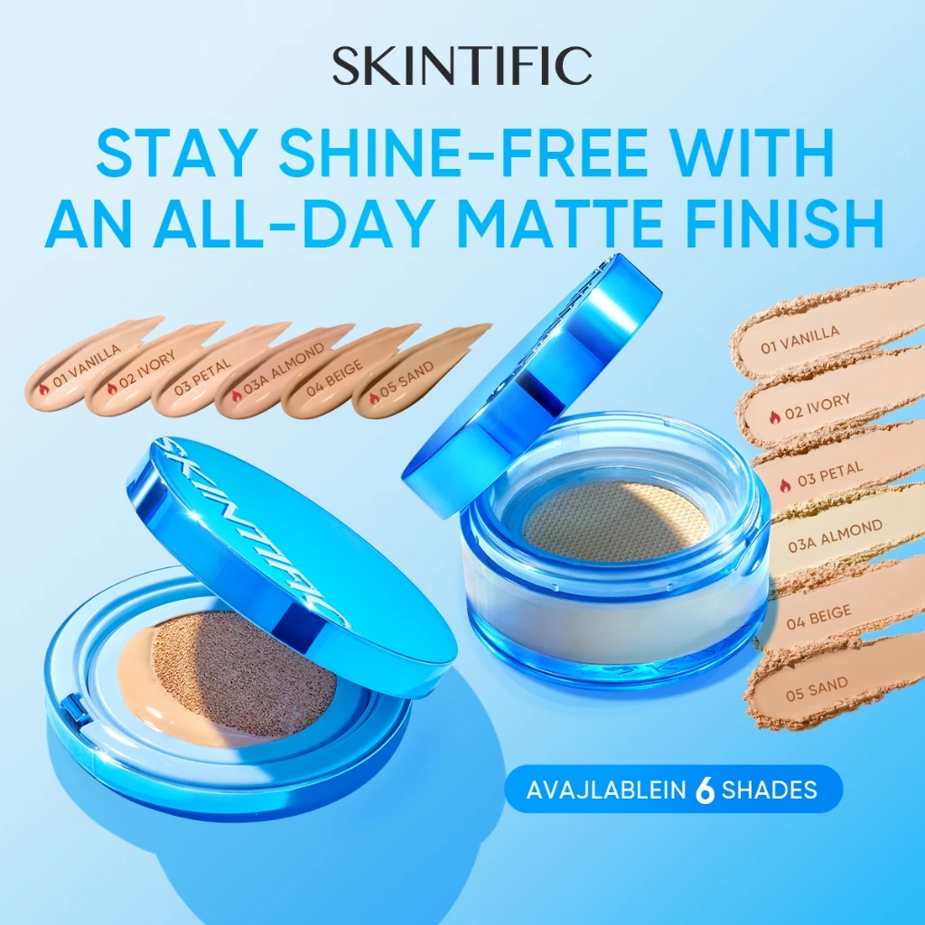 SKINTIFIC Invisiblur All Day Loose Powder Foundation Pore-Blurring Oil-Control Face Setting Powder For All Skin