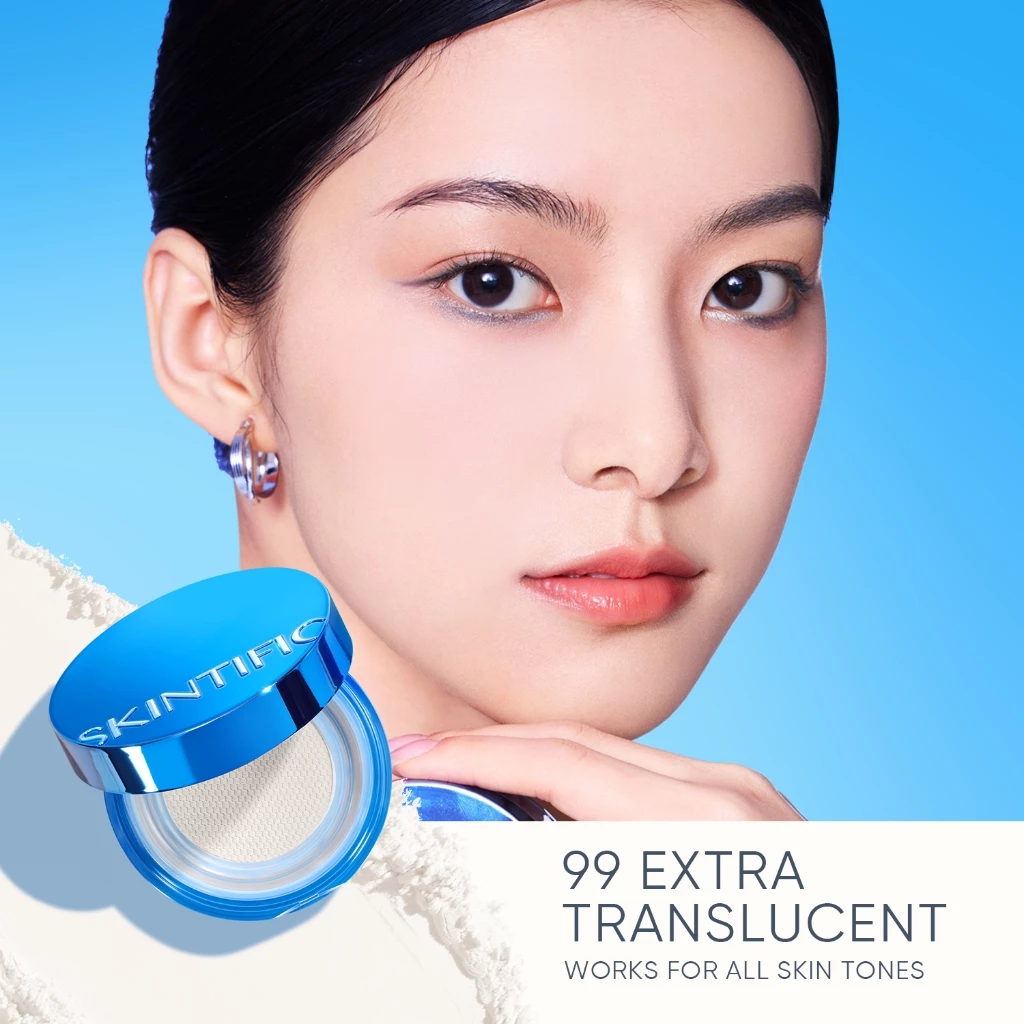SKINTIFIC Invisiblur All Day Loose Powder Foundation Pore-Blurring Oil-Control Face Setting Powder For All Skin