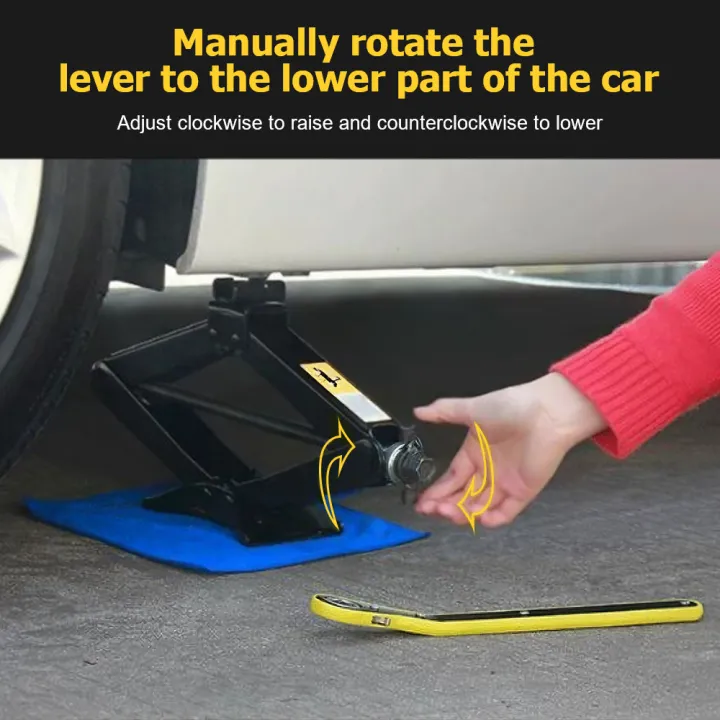 1.0 1.5 2.0 Ton Jack Car With Labor-Saving Wrench Crank Car Tire Changing Wheel Nut/Bolt Jack Hydraulic for All Cars