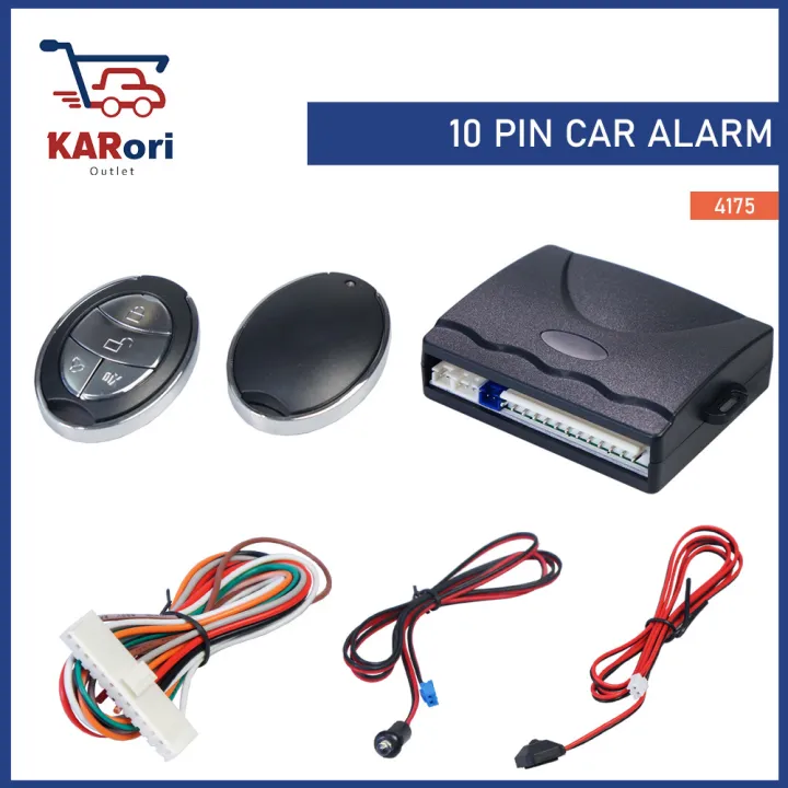 10 PIN CAR ALARM SYSTEM / CAR REMOTE BUTTON ALARM SYSTEM (10 pin wire with 13 pin socket)